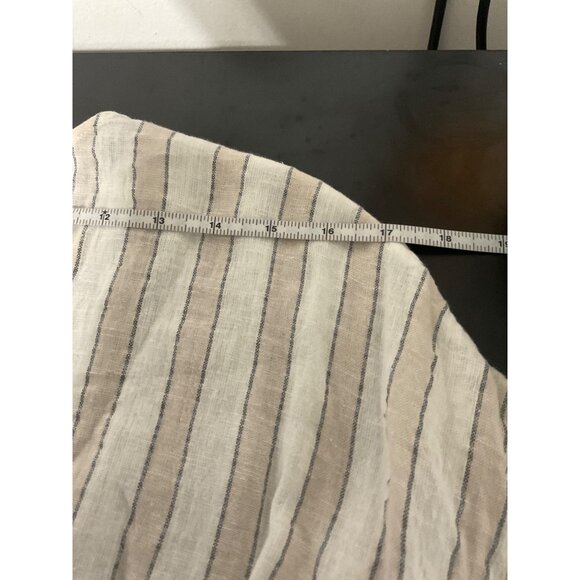 RAILS Zuri Costa Stripe Linen Blend Belted Dress Beige size Small - Picture 7 of 10